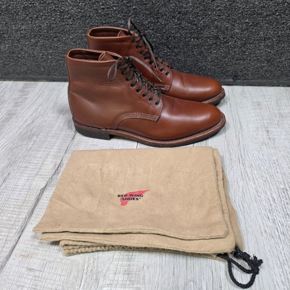 Vintage Red Wing Williston 9435 Boots Teak Brown Mens 10D Leather Gro-Cord USA